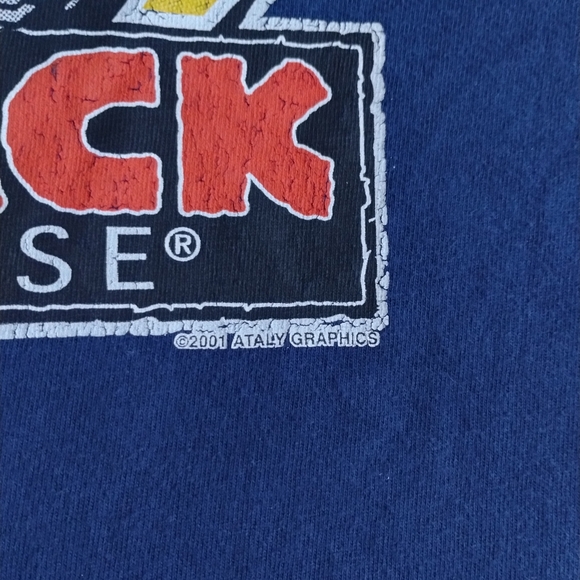 MEDIUM Outback Steakhouse Shirt Y2K Motorcycle Kangaroo Print - Picture 7 of 7